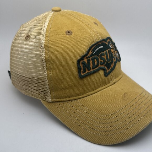 North Dakota State University NDSU Bison Trucker Hat Cap Strap Back Adjustable - Picture 2 of 5